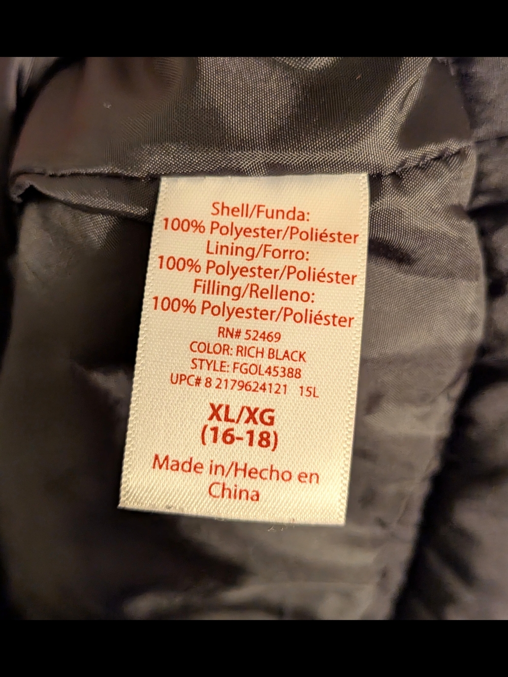 Black Women's Quilted Zip-Up Jacket - Picture 11 of 12